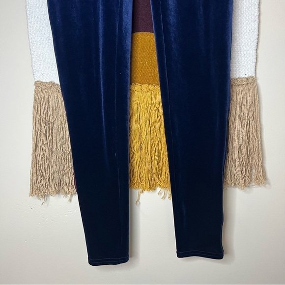 Spanx Navy Velvet Leggings Size Large - Picture 3 of 7